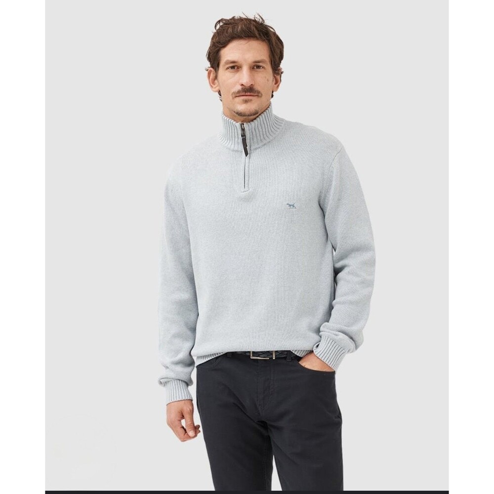 Rodd & Gunn Alton Quarter Zip Pullover Grey Size 2XL